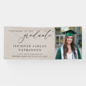 Modernes Foto Calligrafy Graduate Banner (Horizontal)