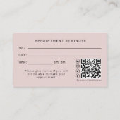 Modernes Foto Chiropraktiker Ernennung Erinnerung Visitenkarte (Rückseite)