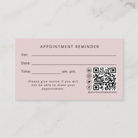 Modernes Foto Chiropraktiker Ernennung Erinnerung Visitenkarte (Rückseite)