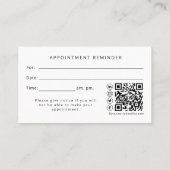 Modernes Foto Chiropraktiker Ernennung Erinnerung Visitenkarte (Rückseite)