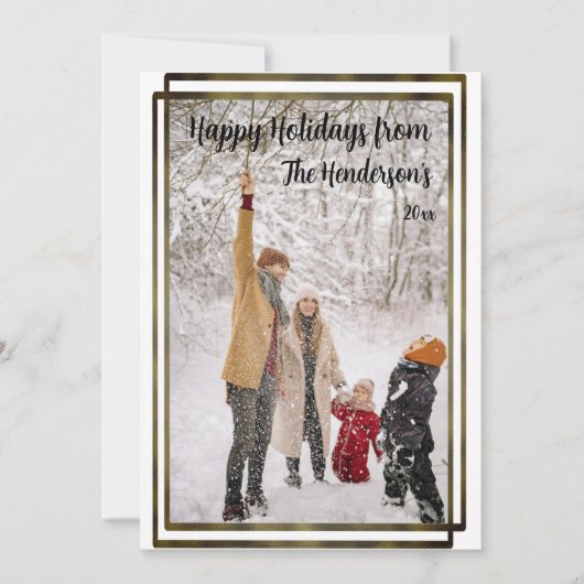 Modernes Foto Chrismas Feiertagskarte (Vorderseite)