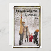 Modernes Foto Chrismas Feiertagskarte (Vorne/Hinten)