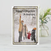 Modernes Foto Chrismas Feiertagskarte (Stehend Vorderseite)