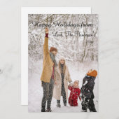 Modernes Foto Chrismas Feiertagskarte (Vorne/Hinten)