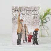 Modernes Foto Chrismas Feiertagskarte (Stehend Vorderseite)