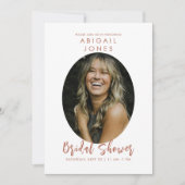 Modernes Foto Cinnamon Brautparty Einladung (Vorderseite)