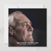 Modernes Foto Collage Beerdigung Beileid Dankeskarte (Rückseite)