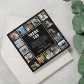 Modernes Foto Collage Beerdigung Beileid Dankeskarte