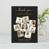 Modernes Foto Collage Beileid Vielen Dank Einladung (Stehend Vorderseite)