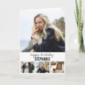 Modernes Foto | Collage Birthday Gruß Karte (Vorderseite)