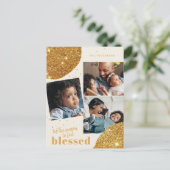 Modernes Foto Collage Familie Weihnachtsfeiertag Postkarte (Stehend Vorderseite)