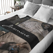 Modernes Foto Collage | Fleece Dog Blanket