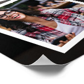 Modernes Foto Collage Gold Graduation Party-Zeiche Poster (Ecke)