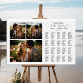 Modernes Foto Collage Hochzeitsstift Poster