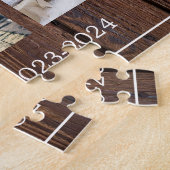 Modernes Foto-Collage mit Monogramm 8 Fotos Puzzle (Seite)