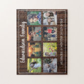 Modernes Foto-Collage mit Monogramm 8 Fotos Puzzle (Vertikal)