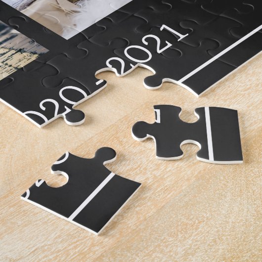 Modernes Foto-Collage mit Monogramm 8 Fotos Puzzle (Seite)