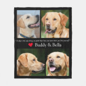 Modernes Foto Collage Pet Fleecedecke (Vorderseite)