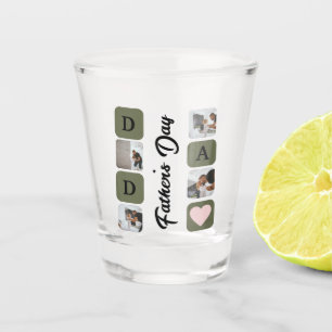 Modernes Foto Collage Vatertag Shot Glas