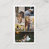 Modernes Foto Collage Wedding Fotograf Visitenkarte (Rückseite)