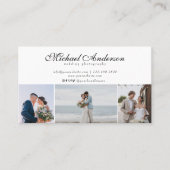 Modernes Foto Collage Wedding Fotograf Visitenkarte (Vorderseite)