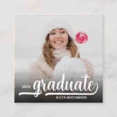 Modernes Foto Crimson Abschluss Begleitkarte (Vorderseite)