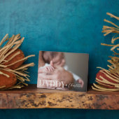 Modernes Foto Daddy & Baby Name Keepake Fotoplatte (Seite)