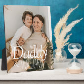 Modernes Foto Daddy & Baby Name Keepake Fotoplatte (Seite)