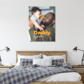 Modernes Foto Daddy & Son Name Keepake Leinwanddruck (Insitu (Schlafzimmer))