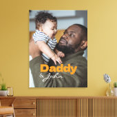 Modernes Foto Daddy & Son Name Keepake Leinwanddruck (Insitu (Wohnzimmer))