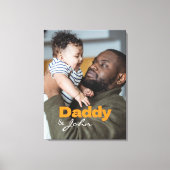 Modernes Foto Daddy & Son Name Keepake Leinwanddruck (Vorderseite)
