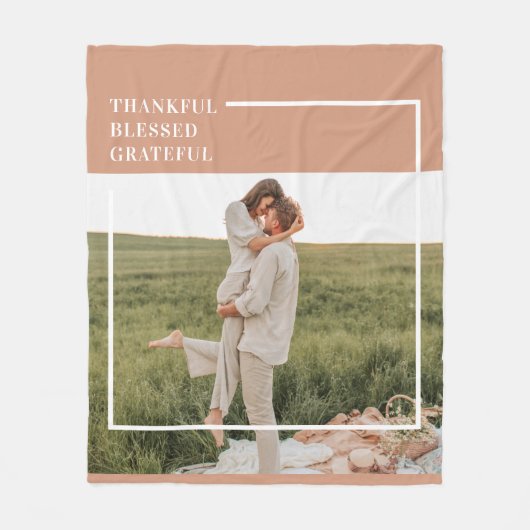 Modernes Foto | Dankbar gesegnet dankbar Fleecedecke (Vorderseite)