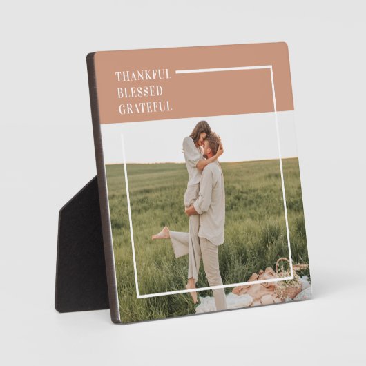Modernes Foto | Dankbar gesegnet dankbar Fotoplatte (Vorderseite)