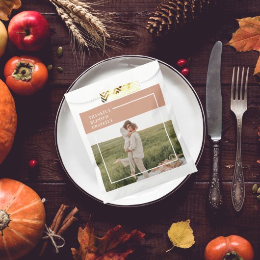 Modernes Foto | Dankbar gesegnet dankbar Geschenktütchen