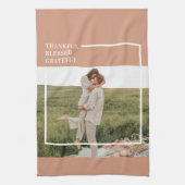 Modernes Foto | Dankbar gesegnet dankbar Geschirrtuch (Vertikal)