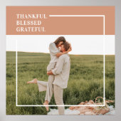 Modernes Foto | Dankbar gesegnet dankbar Poster (Vorne)
