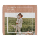 Modernes Foto | Dankbar gesegnet dankbar Schneidebrett (Vorderseite)