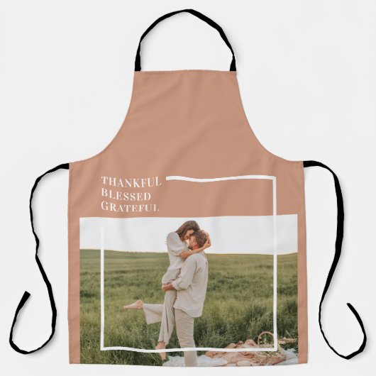 Modernes Foto | Dankbar gesegnet dankbar Schürze (Vorderseite)