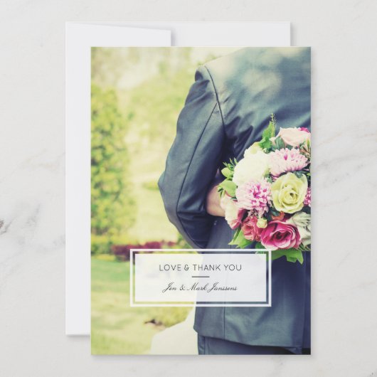 Modernes Foto Dankeskarte (Vorderseite)