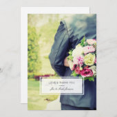 Modernes Foto Dankeskarte (Vorne/Hinten)