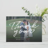 Modernes Foto Dankeskarte (Stehend Vorderseite)