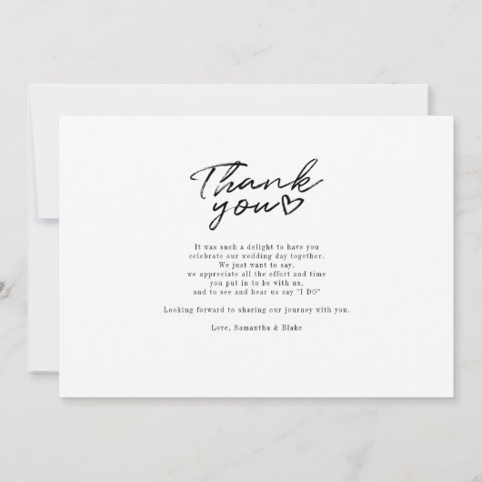 Modernes Foto Dankeskarte (Rückseite)