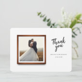 Modernes Foto Dankeskarte (Stehend Vorderseite)