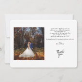 Modernes Foto Dankeskarte (Rückseite)