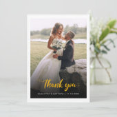 Modernes Foto Dankeskarte (Stehend Vorderseite)