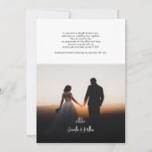 Modernes Foto Dankeskarte (Rückseite)