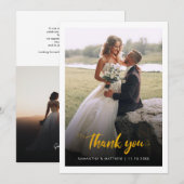 Modernes Foto Dankeskarte (Vorne/Hinten)