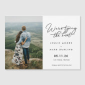 Modernes Foto, das die Hochzeit des Knotens bindet Magnetkarte (Vorderseite)