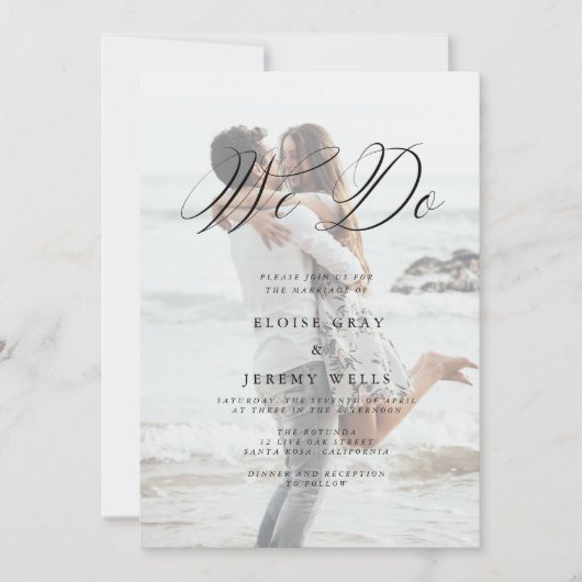 Modernes Foto, das wir für Hochzeiten einladen Einladung (Vorderseite)