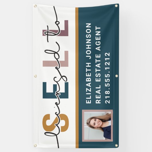 Modernes Foto, das zum Verkauf von Realtor-Banner Banner (Vertikal)